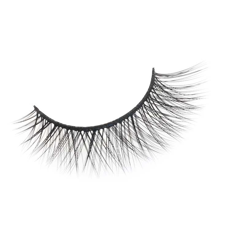 Premium 3D faux mink strip false eyelash with private label packaging box